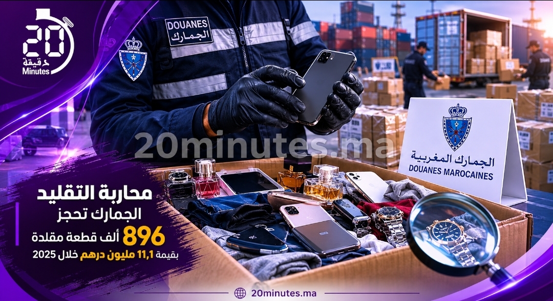 11,1 مليون درهم قيمة السلع المقلدة المحجوزة بالمغرب سنة 2025