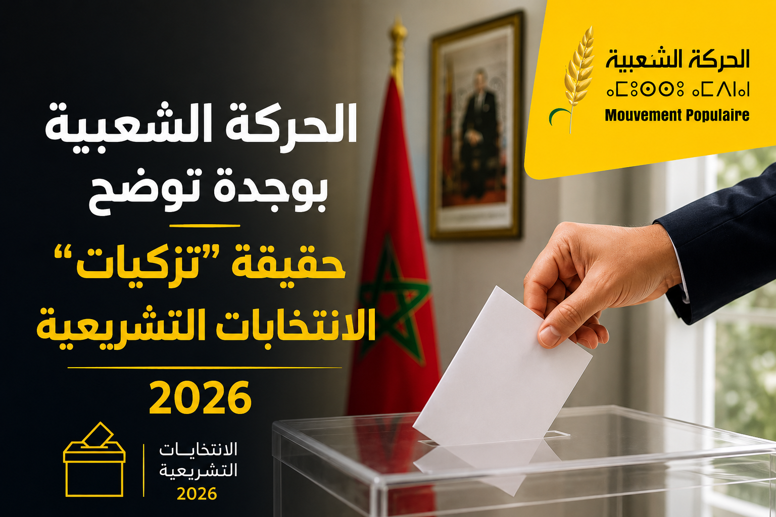 الحركة الشعبية بوجدة توضح حقيقة “تزكيات” الانتخابات التشريعية 2026