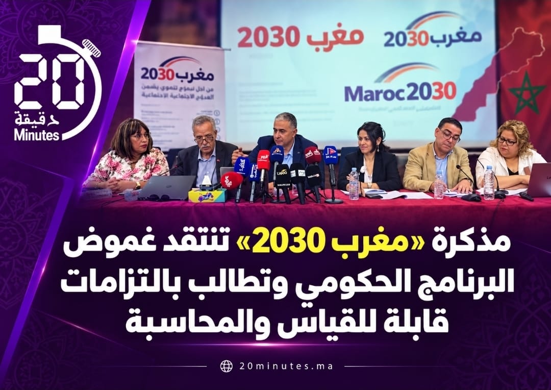 مذكرة «مغرب 2030» تنتقد غموض البرنامج الحكومي وتطالب بالتزامات قابلة للقياس والمحاسبة